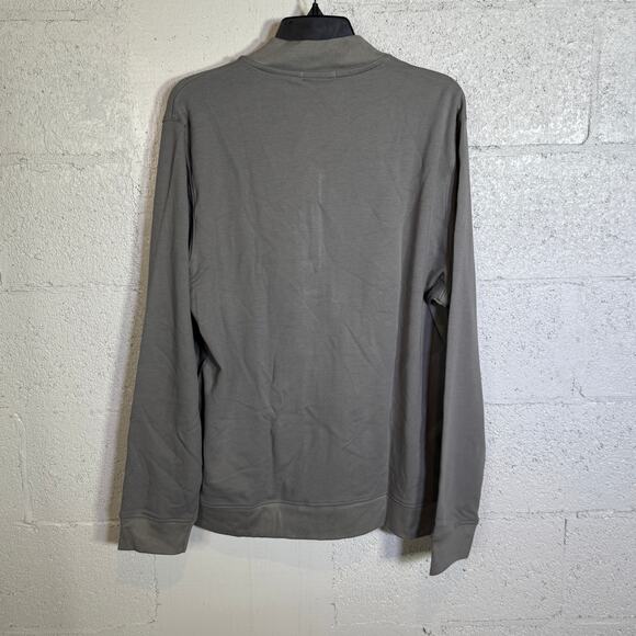 Alfani Men's Pique Knit Bomber Jacket, storm gray  Large $50 - Picture 3 of 5